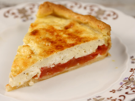 Quiche cu rosii si branza de capra