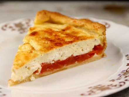 Reteta Quiche cu rosii si branza de capra